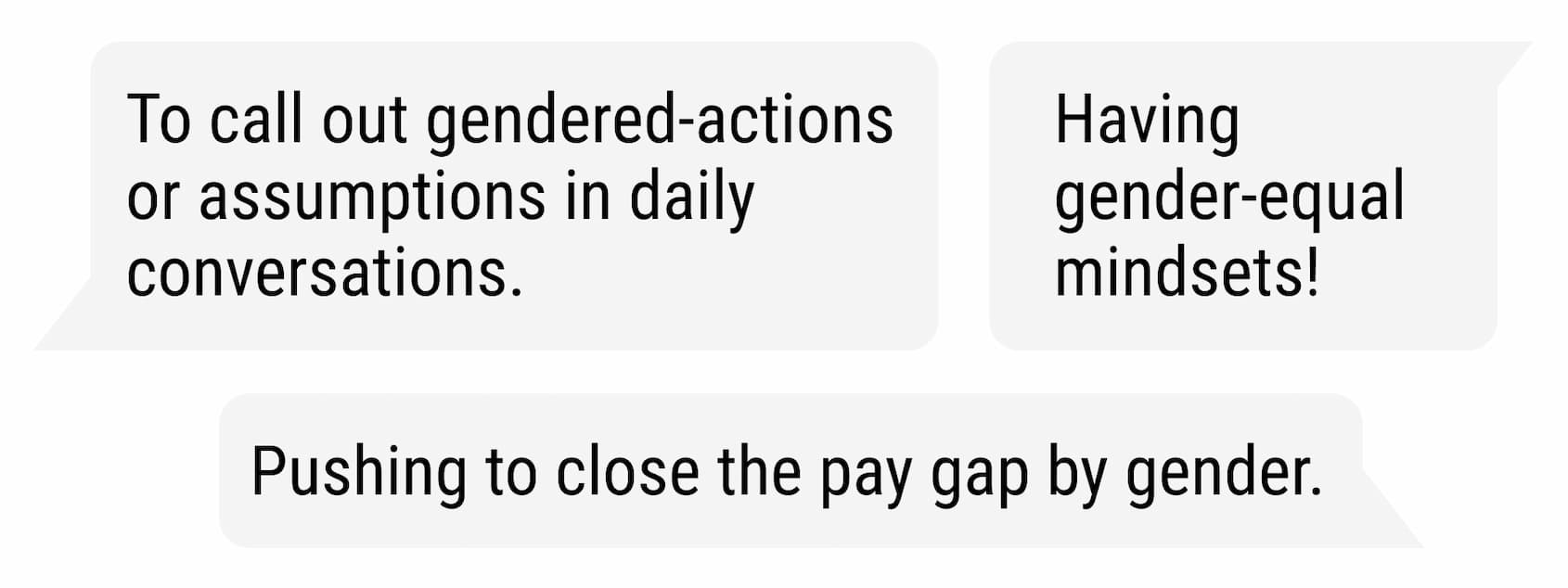 Some of the #BreakTheBias pledges made by GovTechies in March 2022